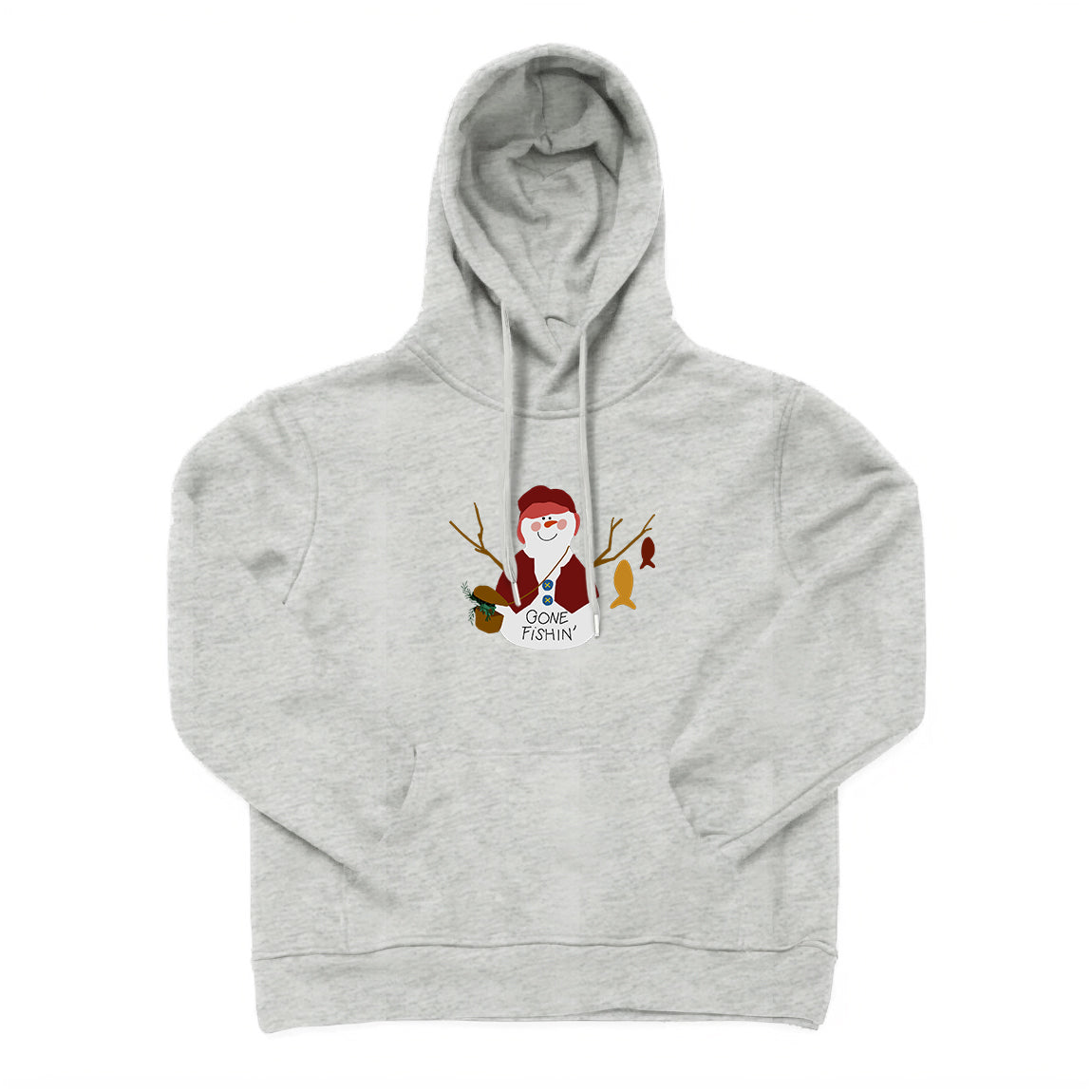 SNOWMAN GONE FISHING Hoodie