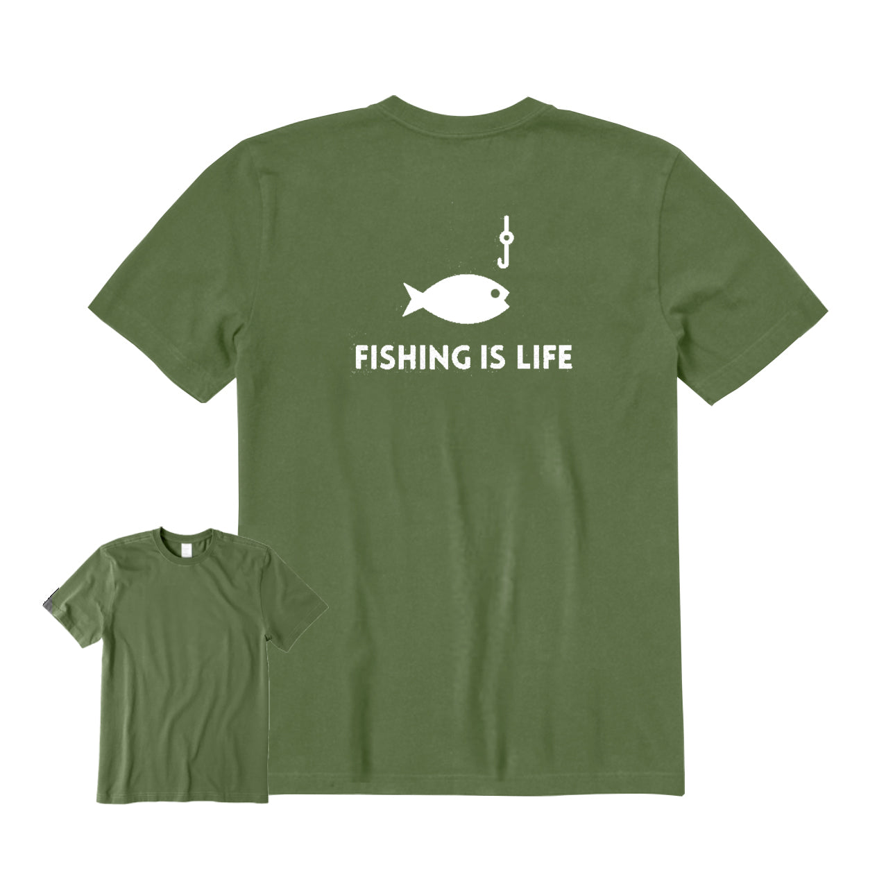 Fishing Is Life Back Graphic T-Shirt