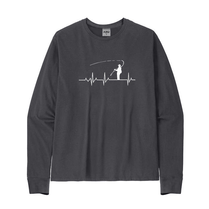 Fly Fishing Heartbeat Long Sleeve T-Shirt