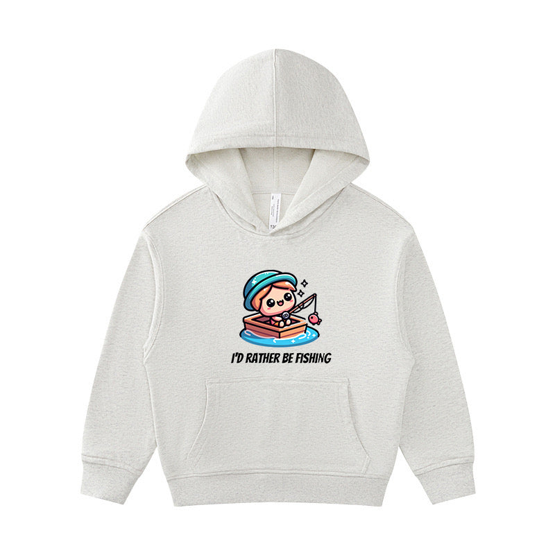 I'd Rather Be Fishing Kid's Hoodie