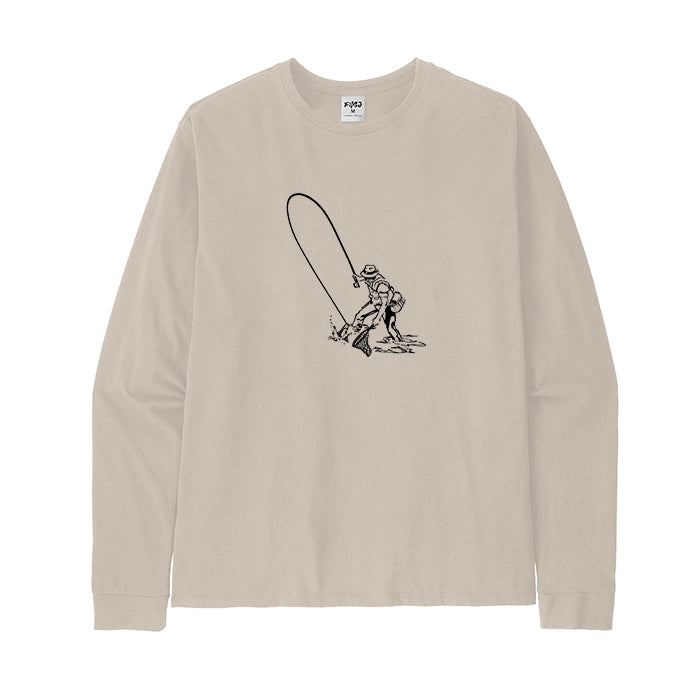 FLY FISHERMAN LANDING TROUT Long Sleeve T-Shirt