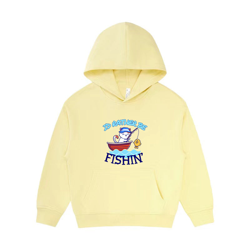 I'd Rather Be Fishing Kid's Hoodie