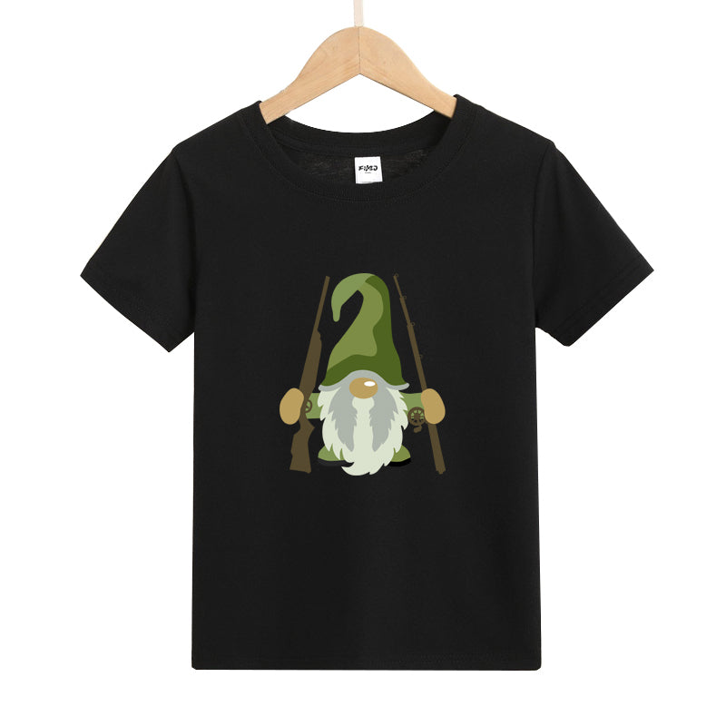 Fishing and Hunting Gnome Kids T-Shirt