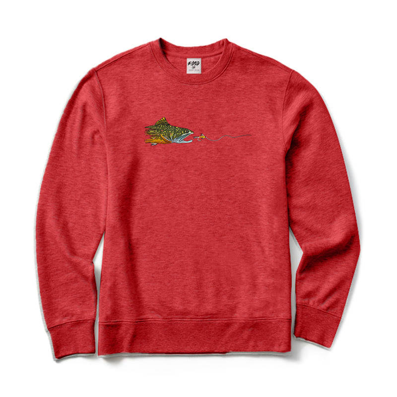 Fly Fishing Brook Trout Crewneck Sweatshirt