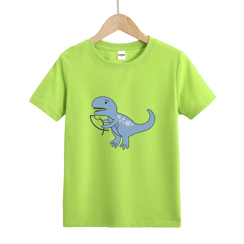 Dinosaur Eating Fish Kid's T-Shirts