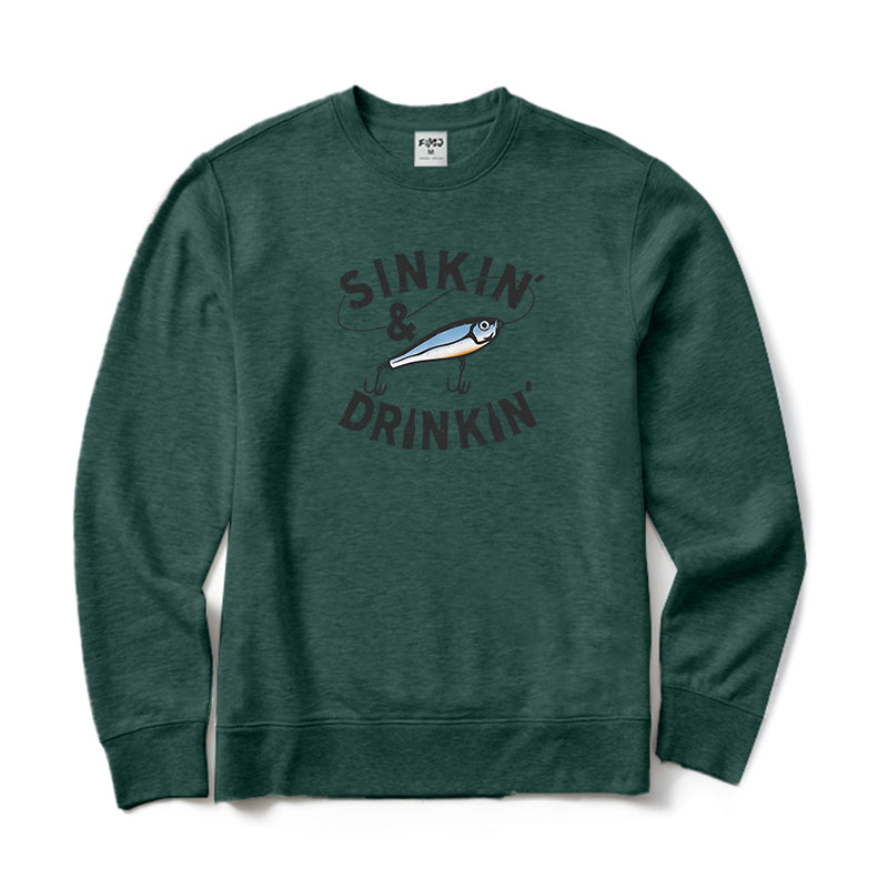 Sinkin' & Drinkin' Fishing Crewneck Sweatshirt