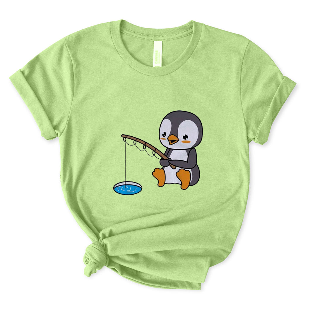Penguin Ice Fishing T-Shirt for Women