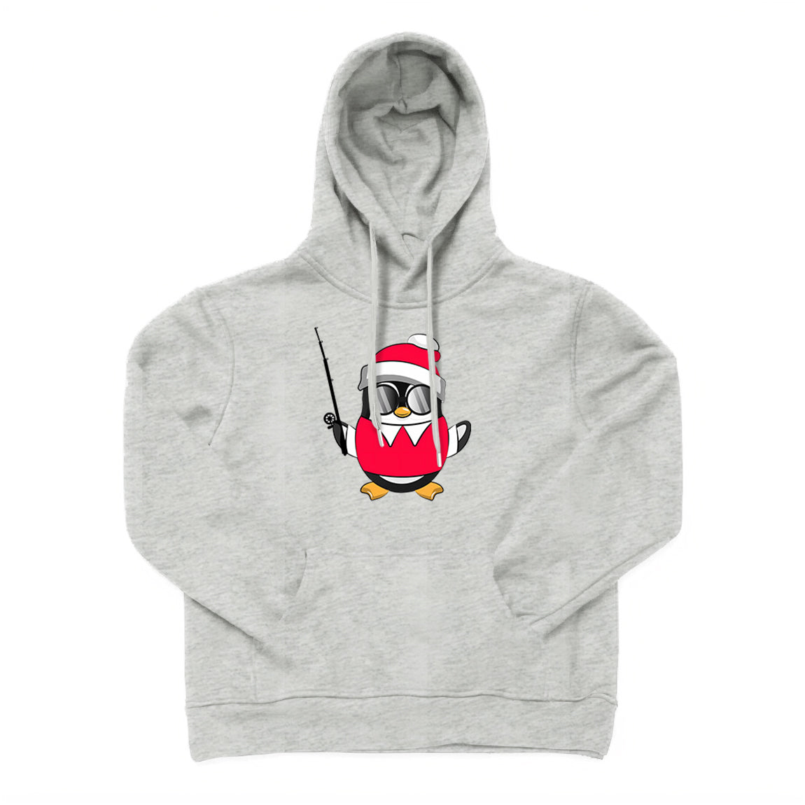 Christmas Penguin Fishing Hoodie