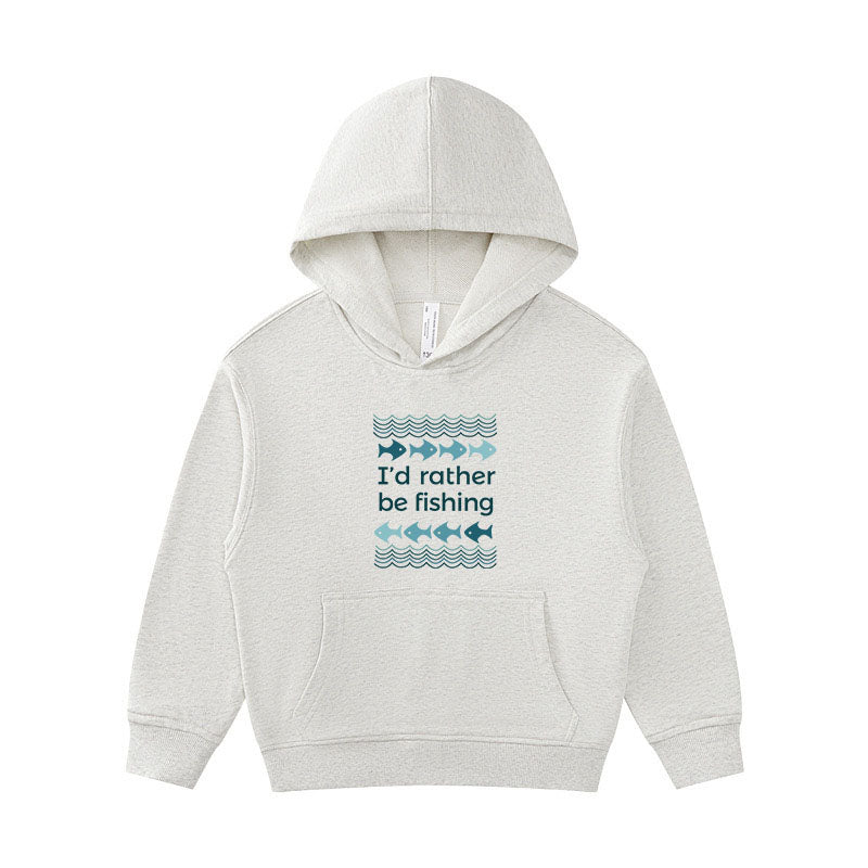 I'd Rather Be Fishing Kid's Hoodie