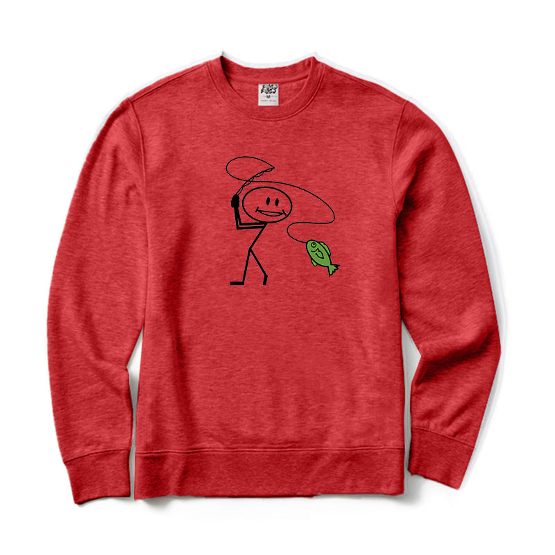 Happy Fly Fishing Crewneck Sweatshirt