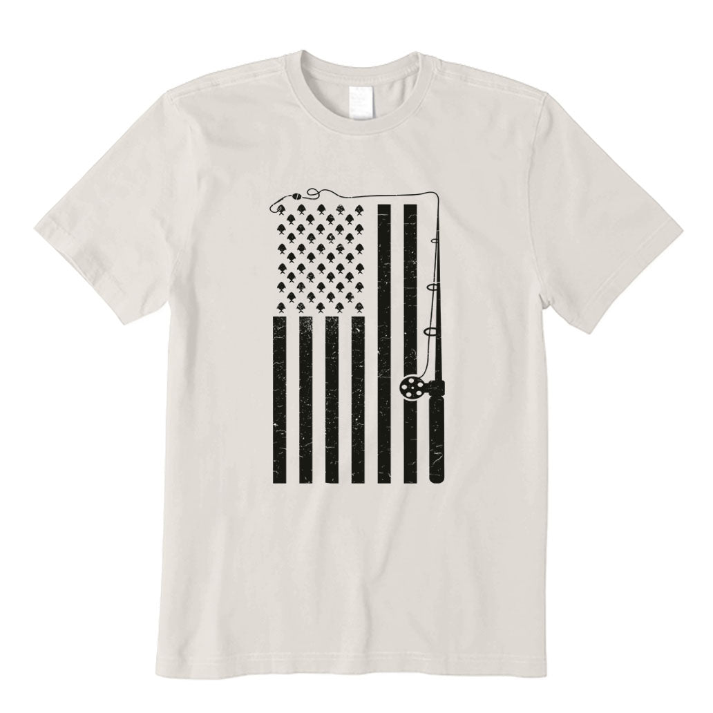 Fishing American Flag T-Shirt