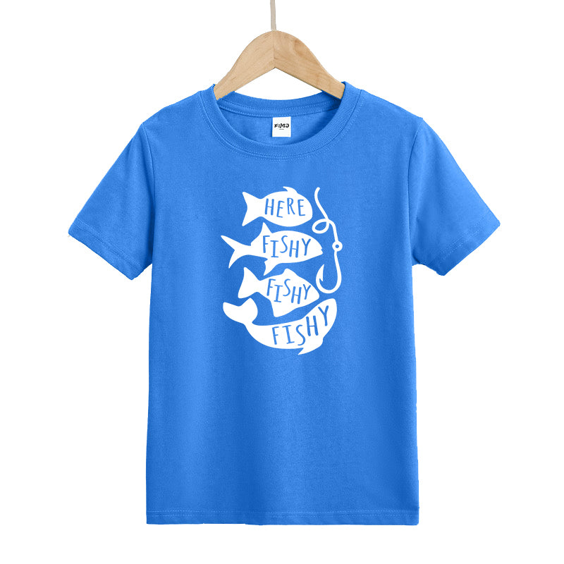 Here Fishy Fishy Fishy Kids T-Shirt