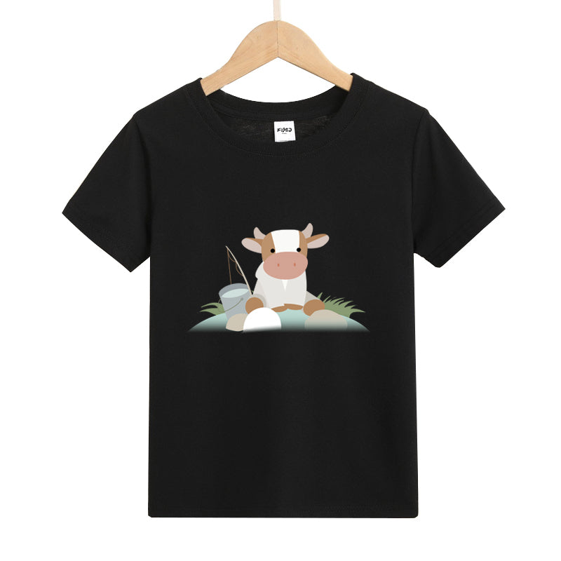 Cow Fishing Kids T-Shirt