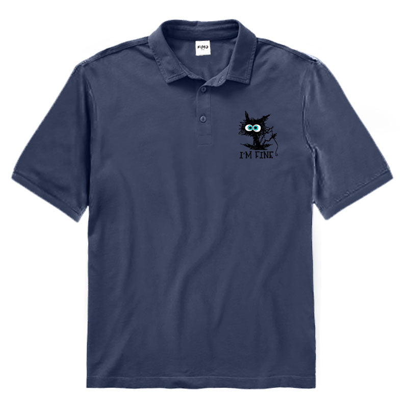 Fishing I'm Fine Polo Shirt