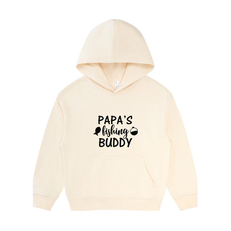 papa's fishing buddy Kid's Hoodie