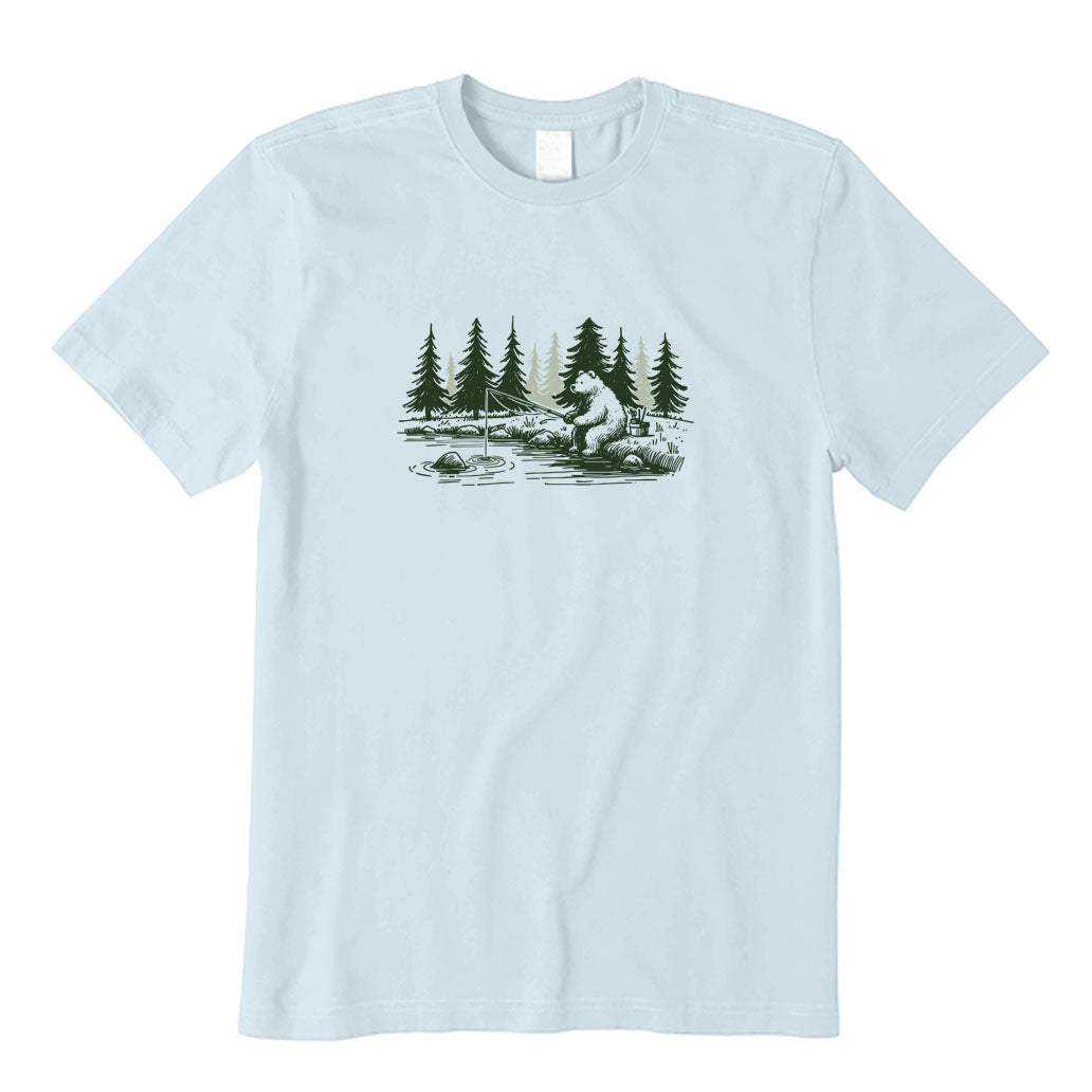 Bear Fishing Scene T-Shirt