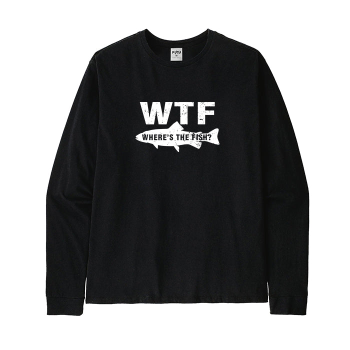 WTF Where's The Fish? Long Sleeve T-Shirt