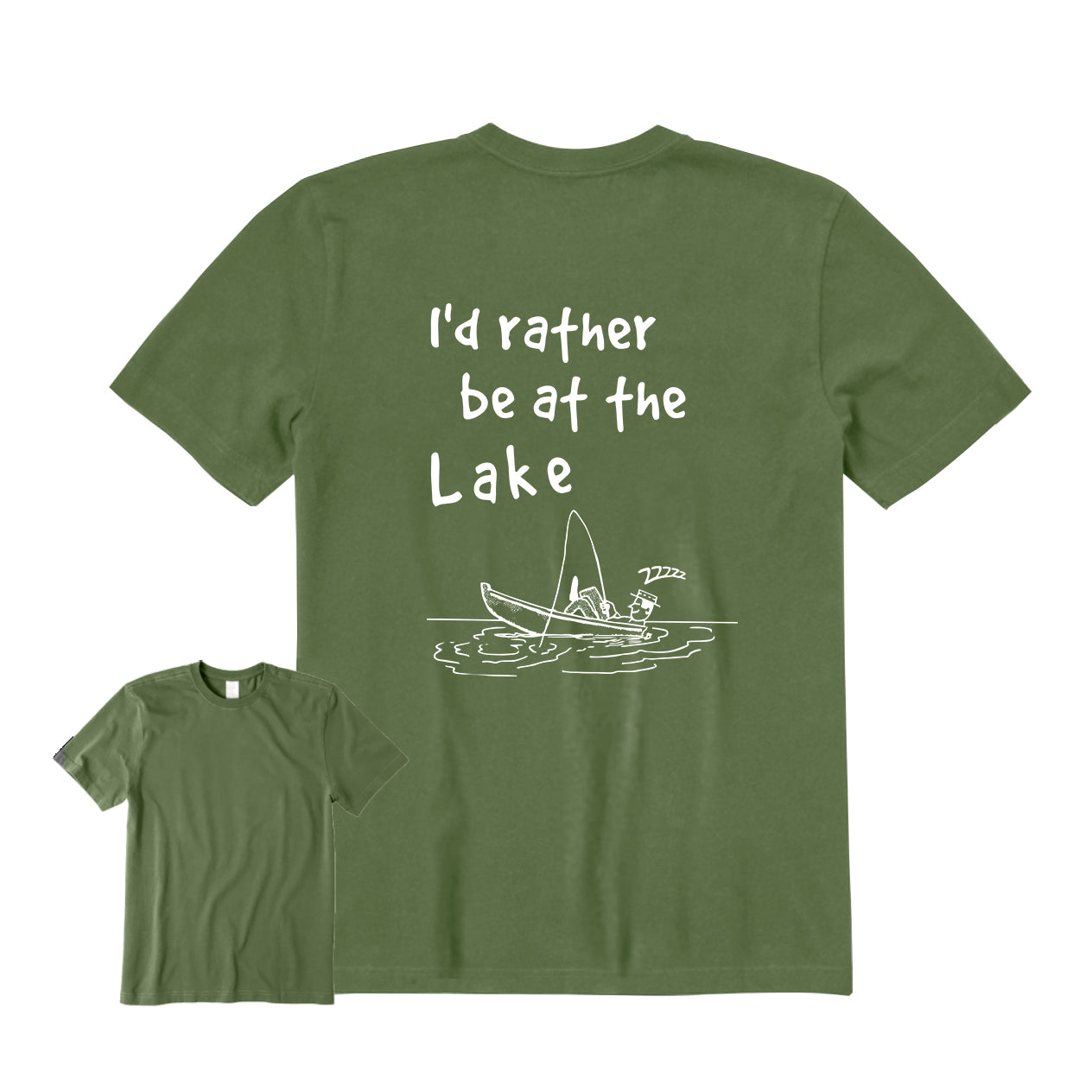 I'D RATHER BE AT THE LAKE Back Graphic T-Shirt