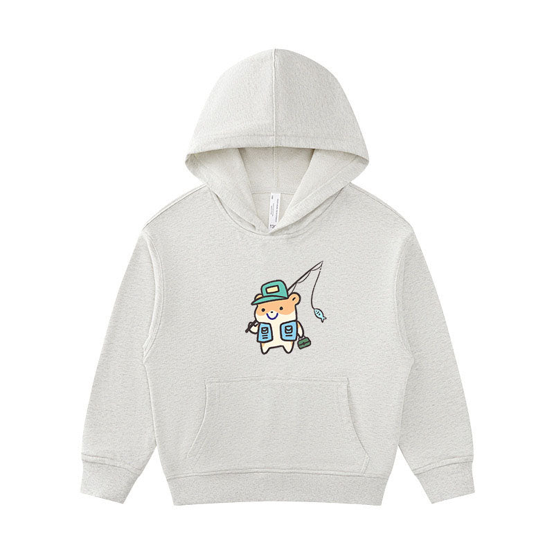 Hamster Fishing Kid's Hoodie