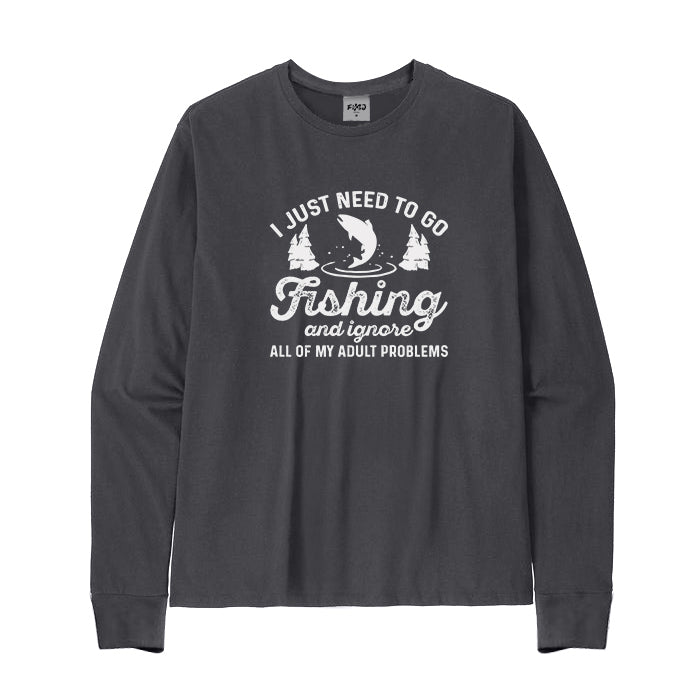 Fishing Adult Problems long Sleeve T-Shirt