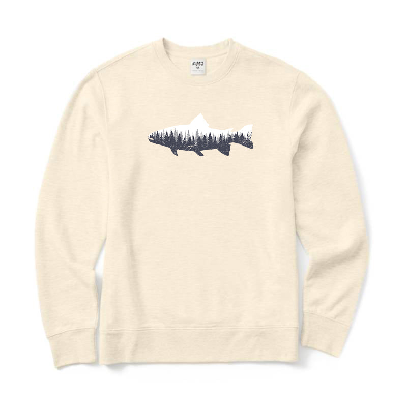 Fishing Forest Crewneck Sweatshirt