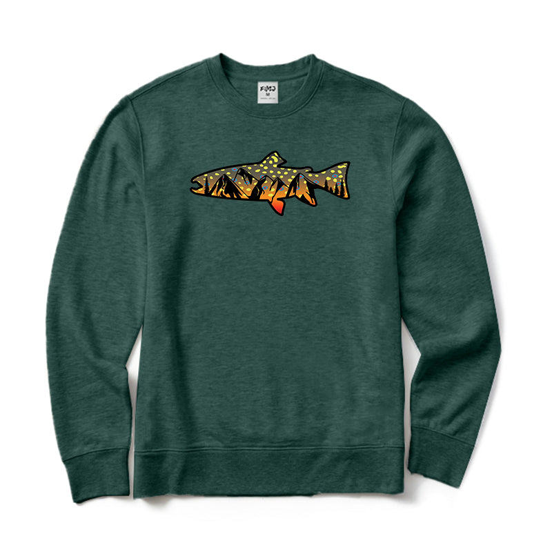 Brook Trout Mountains Crewneck Sweatshirt