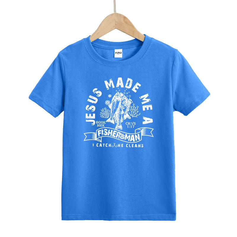 Jesus Made Me A Fisherman Kids T-Shirt