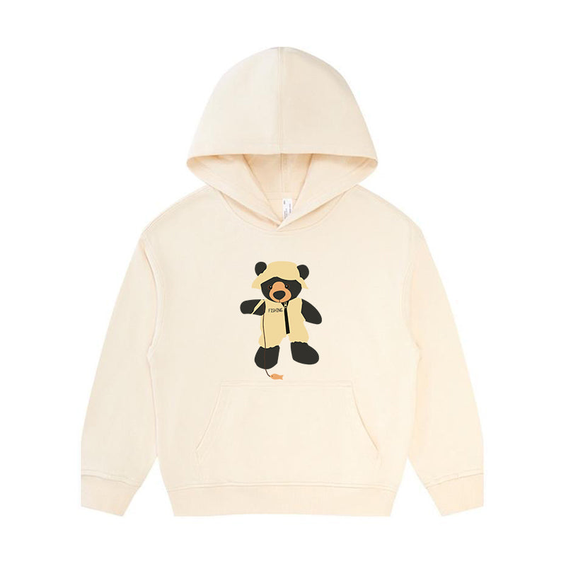 Little Bear Fishing Kid's Hoodie