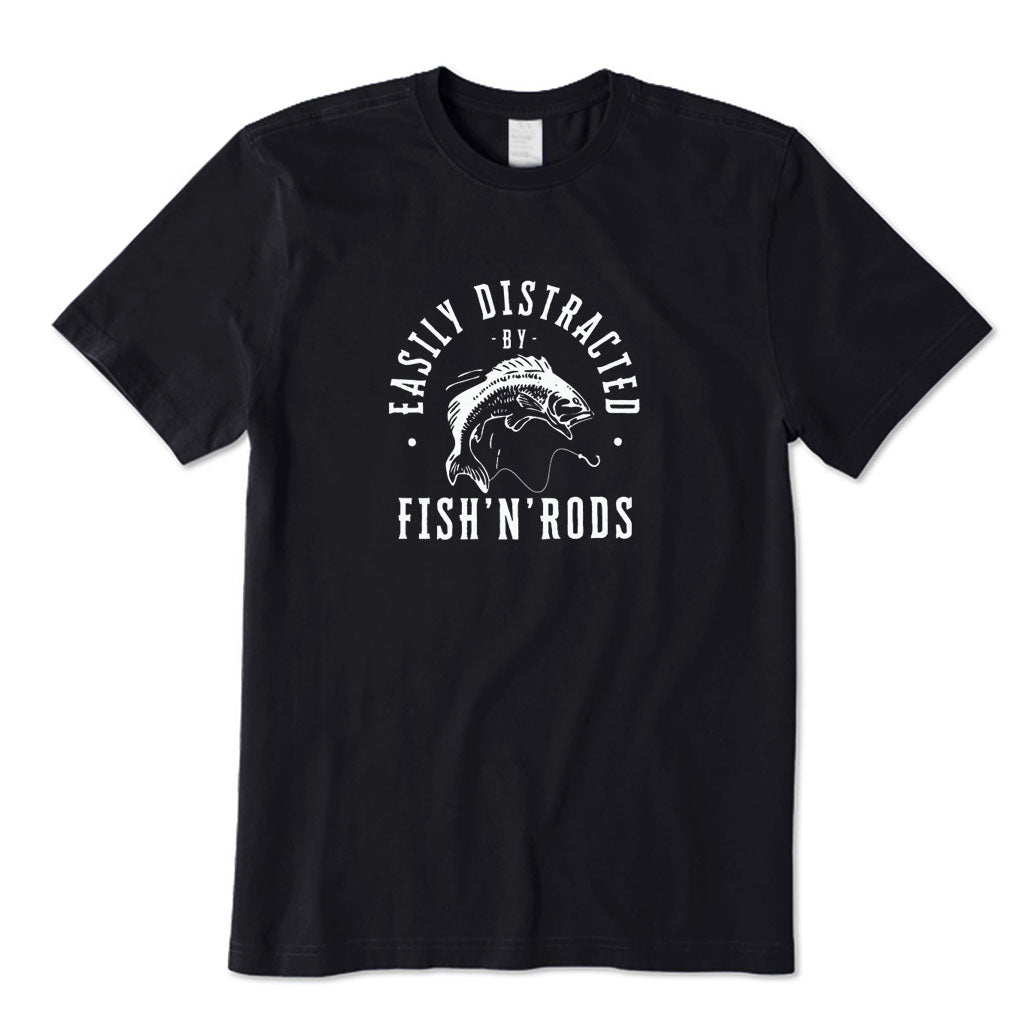 Easily Distracted By Fishing Rods T-Shirt