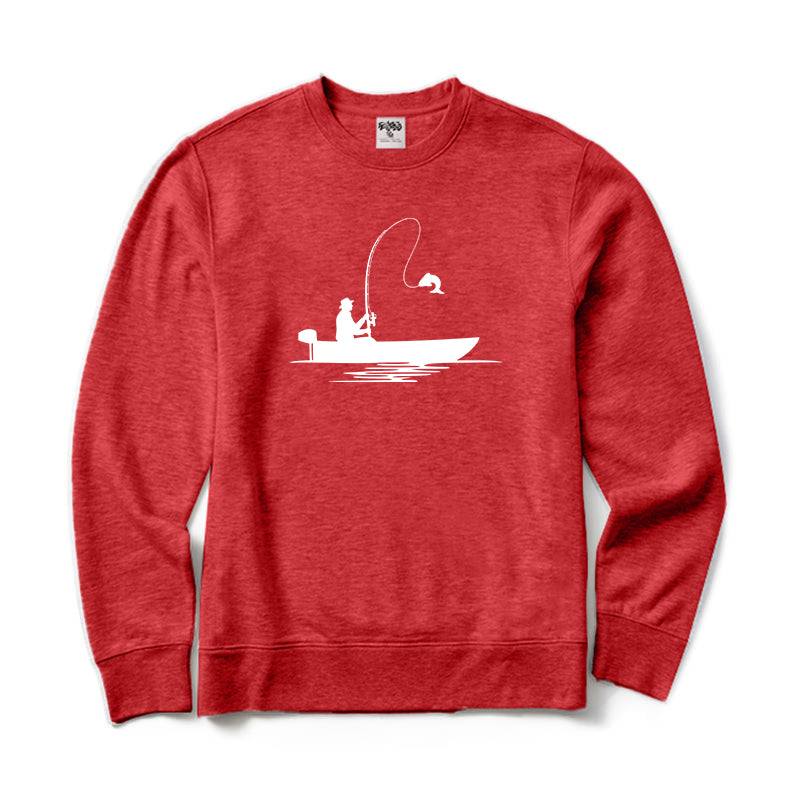 Fisherman Caught A Fish Crewneck Sweatshirt