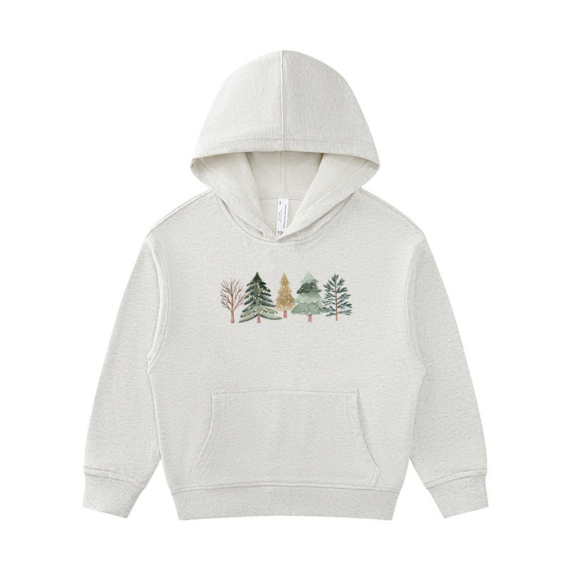 Merry and Bright Trees Kid's Hoodie