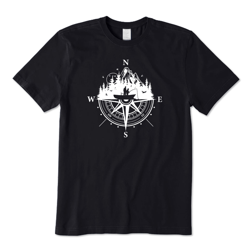 Funny Compass Fishing T-Shirt