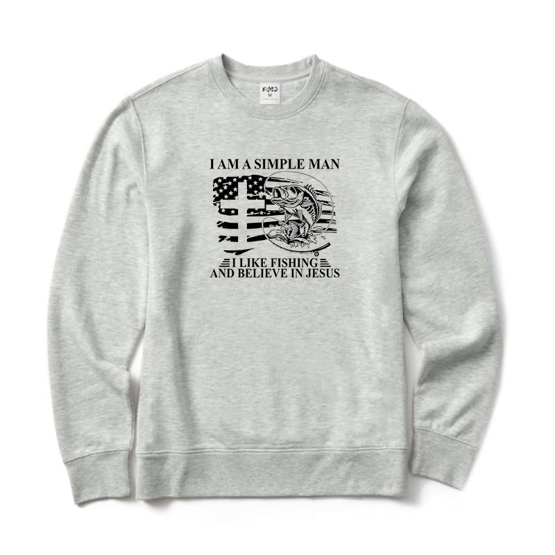 I Like Fishing And Believe In Jesus Crewneck Sweatshirt