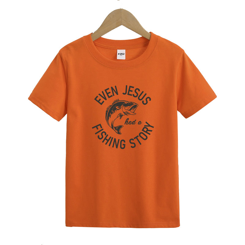 EVEN JESUS HAD A FISHING STORY Kids T-Shirt