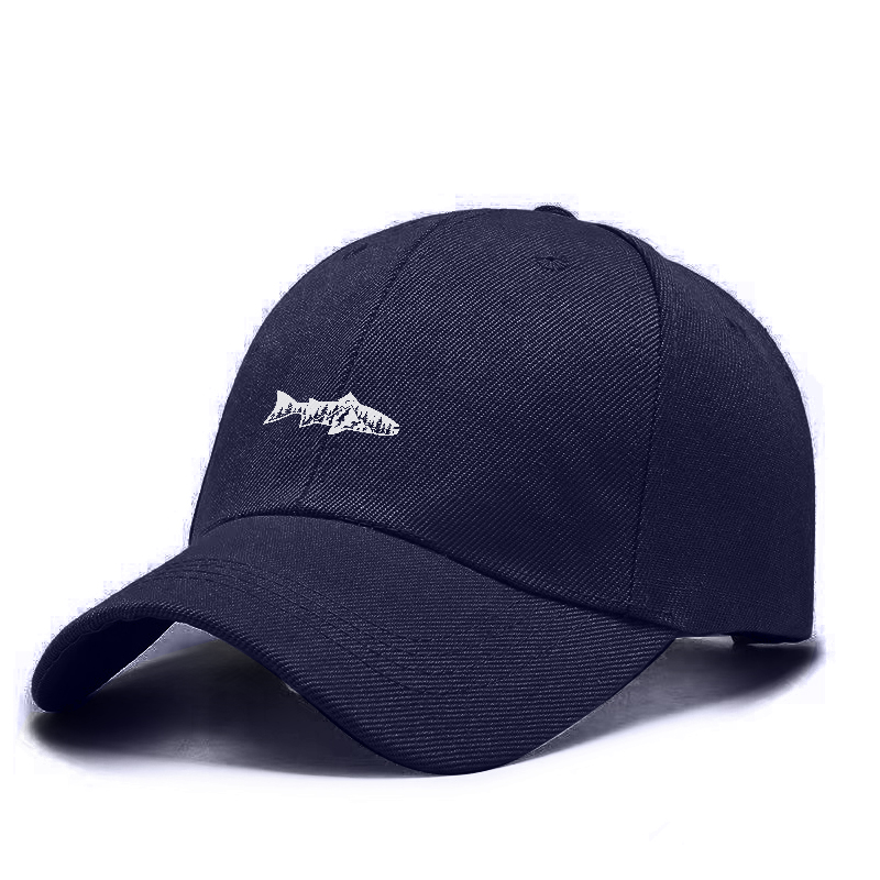 Fish and Mountain Moon Tree Cap