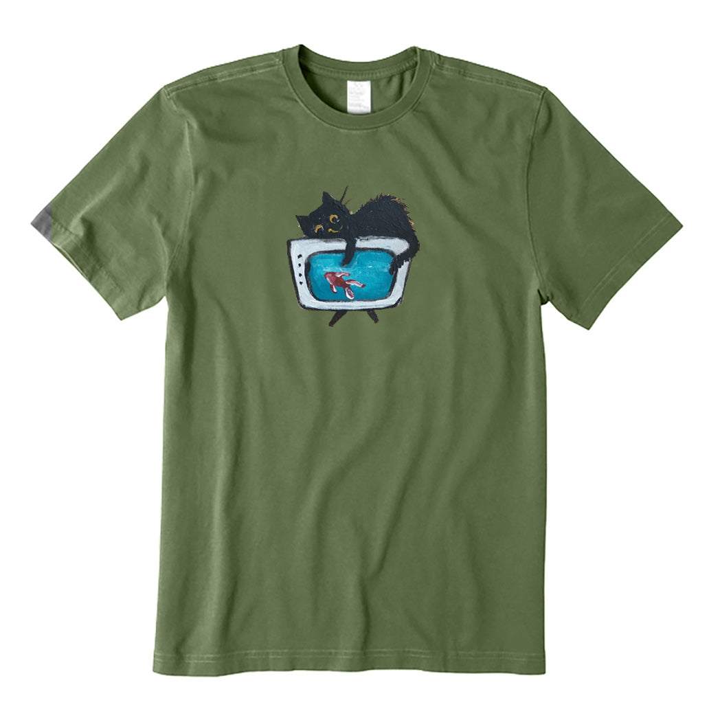 Cats and Fish on TV T-Shirt