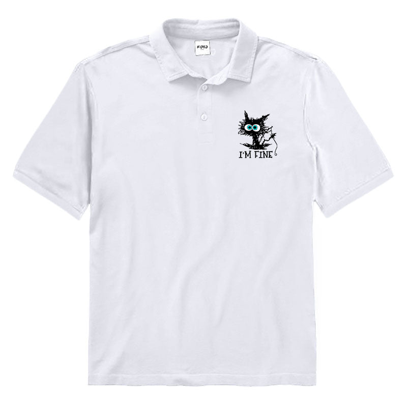 Fishing I'm Fine Polo Shirt