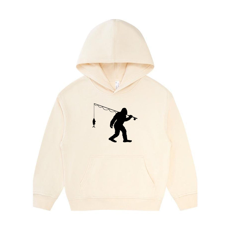 Bigfoot Fishing Kid's Hoodie