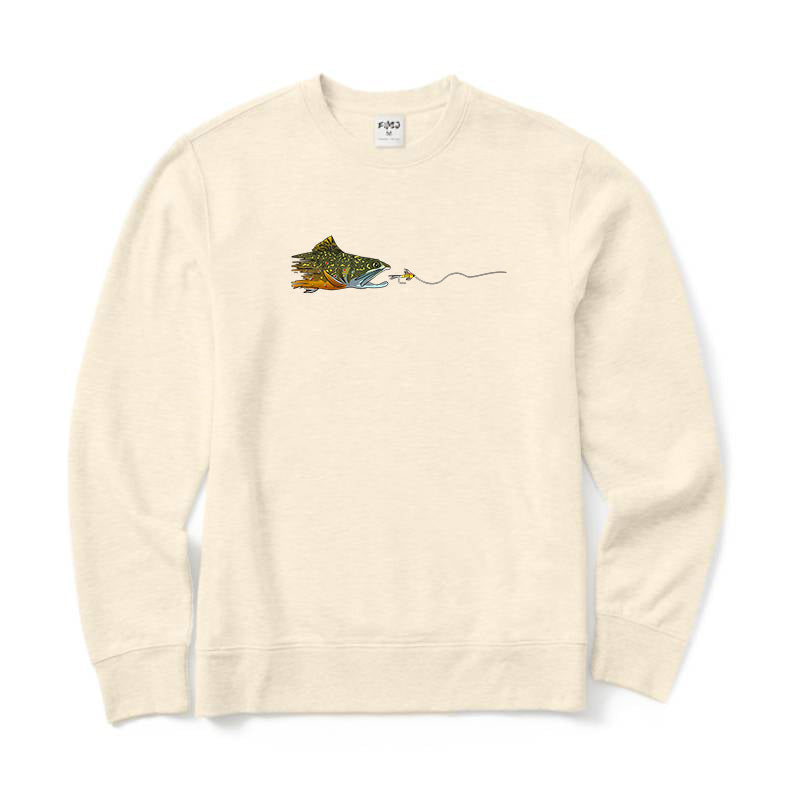 Fly Fishing Brook Trout Crewneck Sweatshirt