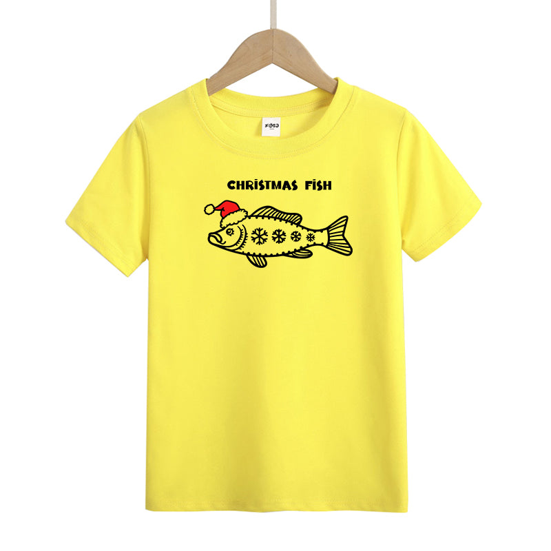 Christmas Fish Kid's T-Shirts