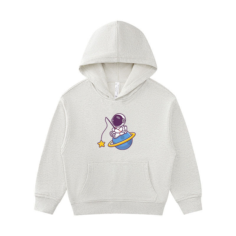 Astronaut Fishing in The Sea of stars Kid's Hoodie