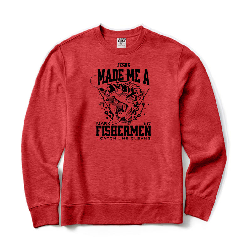 Jesus Made Me A Fishermen Crewneck Sweatshirt