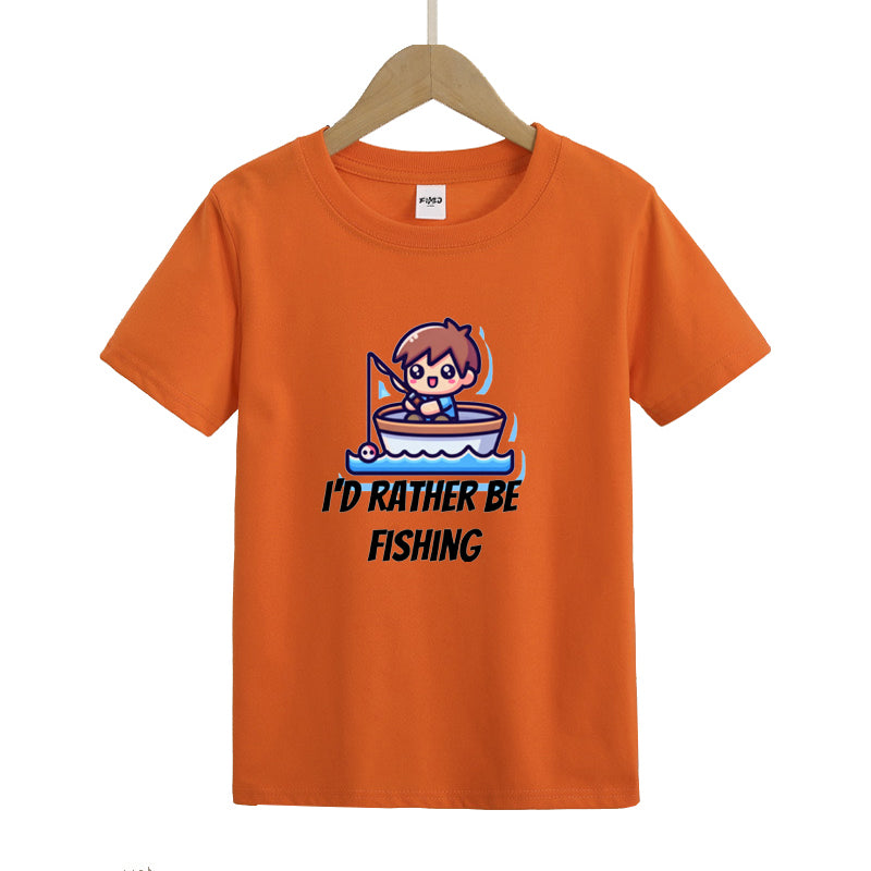 I'd Rather Be Fishing Kid's T-Shirts