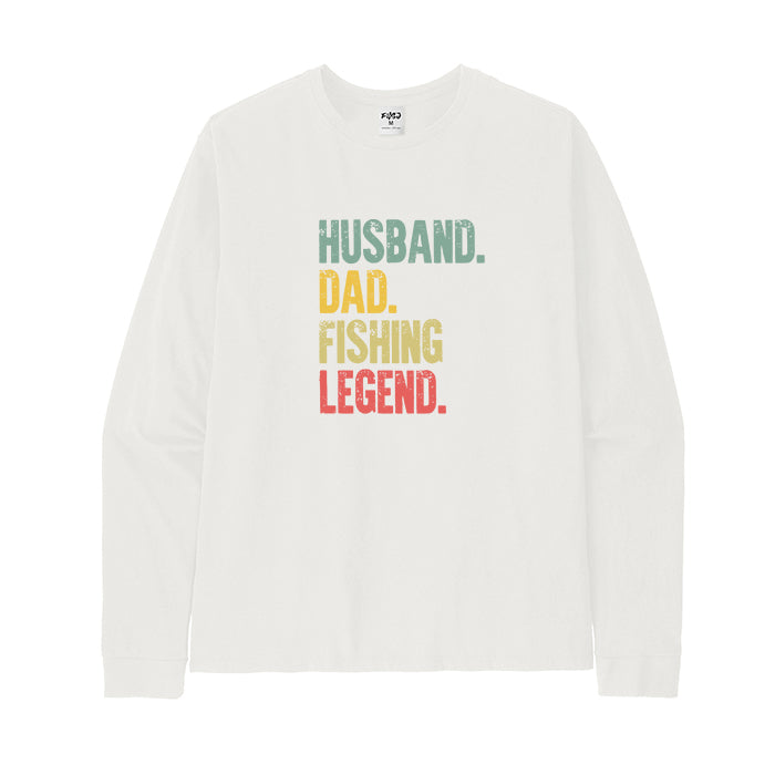 Husband Dad Fishing Legend Long Sleeve T-Shirt