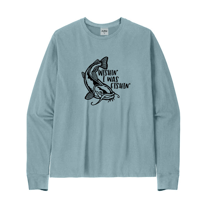 Wish I Was Fishing Long Sleeve T-Shirt