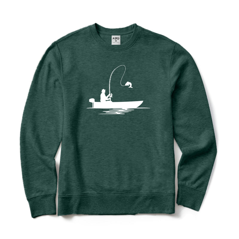 Fisherman Caught A Fish Crewneck Sweatshirt