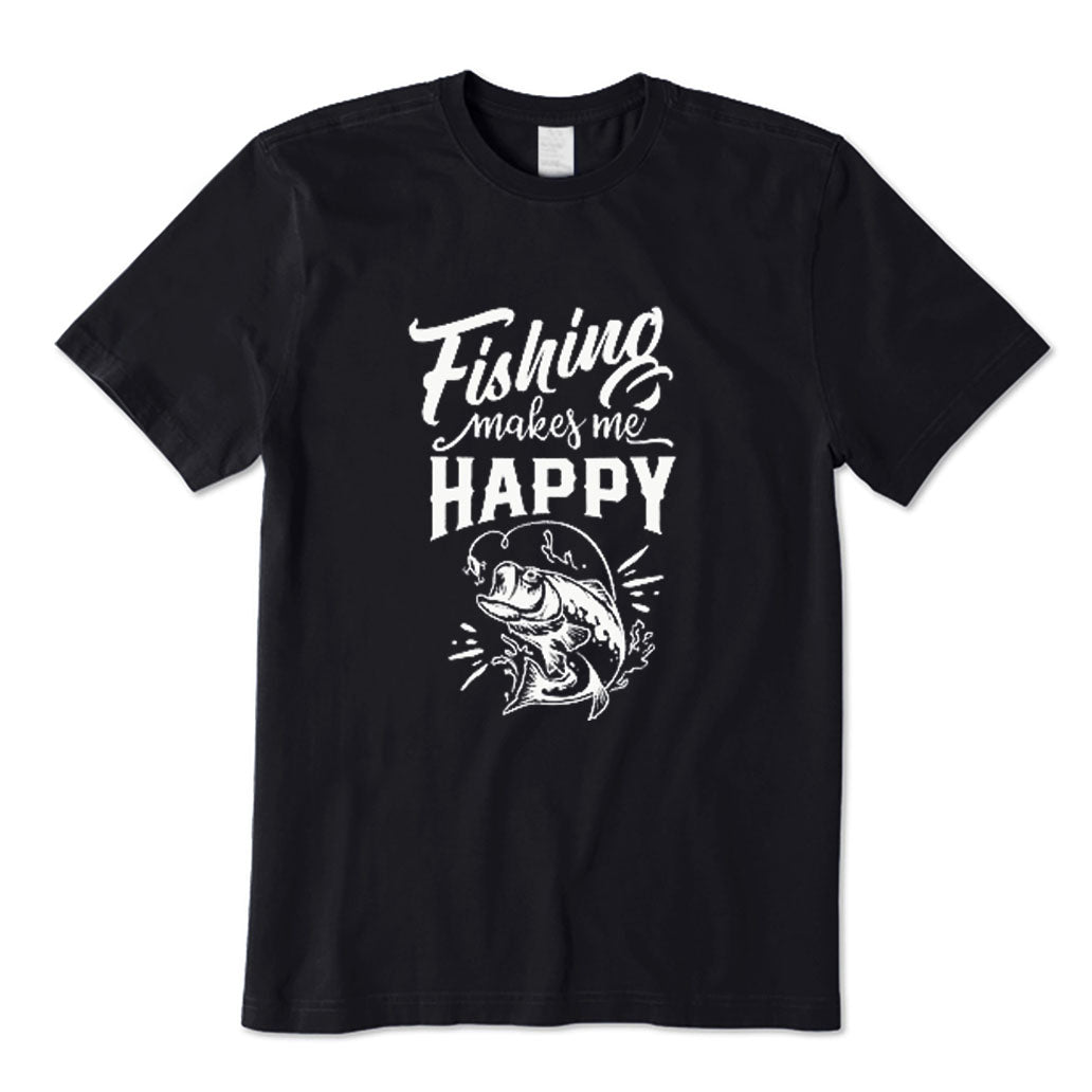 Fishing Makes Me Happy T-Shirt