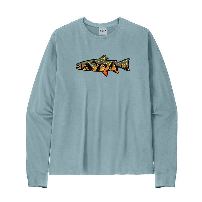 Brook Trout Mountains Long Sleeve T-Shirt