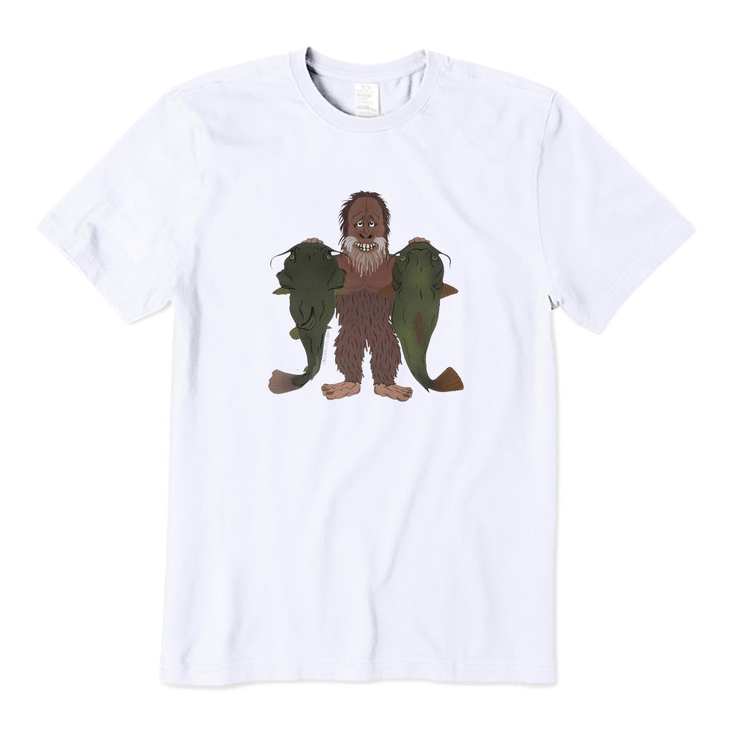 Bigfoot Caught Two Big Fish T-Shirt