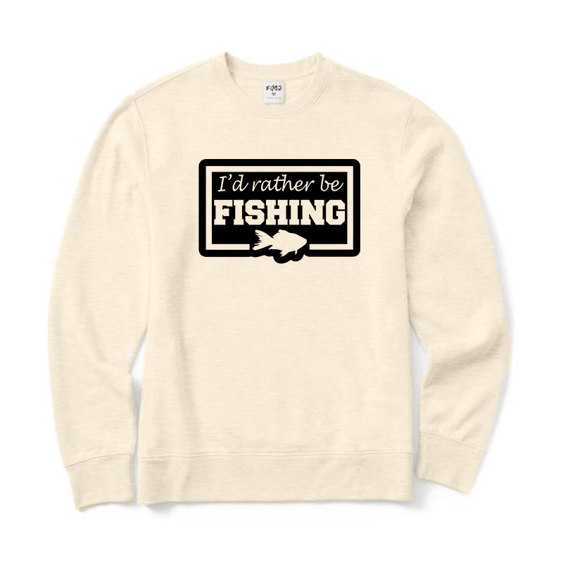 I'd Rather Be Fishing Crewneck Sweatshirt